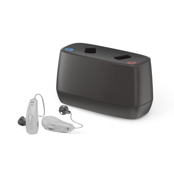 Jabra Enhance Select 50R, Medical-Grade, Behind-the-Ear Hearing Aid with Audiology Care & Bluetooth, Gray