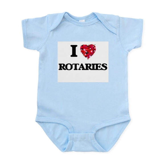 CafePress - I Love Rotaries Body Suit - Baby Light Bodysuit, Size Newborn - 24 Months