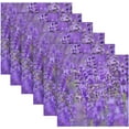 thumbnail image 6 of Coolnut Soft Reusable Satin Table Decorative Napkins, 20x20InX6 PCSPurple Lavender Field, Family Dinner Wedding Banquet, Cocktail Party, Kitchen, Birthday Party Washcloth Gift, 6 of 7