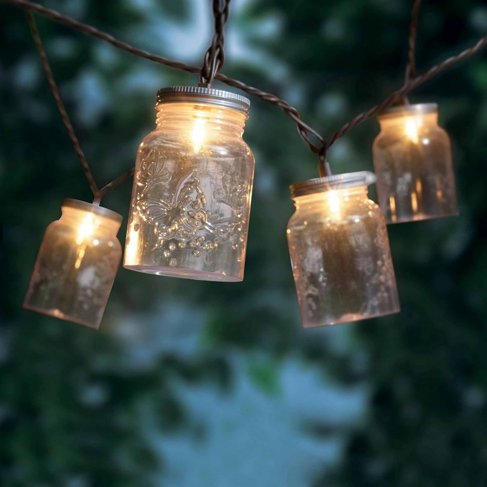 Mainstays Mason Jar Mini String Lights, 10 Count