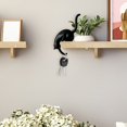 thumbnail image 4 of 3D Hanging Cat Figurine Ornament, Minimalist Black Ceramic Curiosity Cat Statue, Edge Perched Animal Sculpture Decor for Shelf Cabinet Tabletop Home Living Room Art Decoration Ornament, 4 of 6