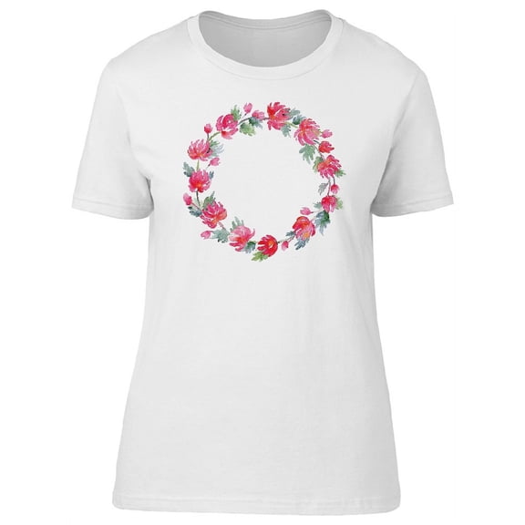 Beautiful, Floral Wreath Frame Tee Women's -Image by Shutterstock