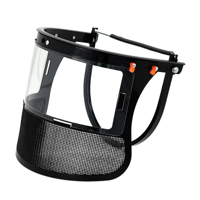 Protector facial para casco de completa con soporte de aluminio de repuesto, malla de mbre de acero profesional para jardinería y silvicultura.