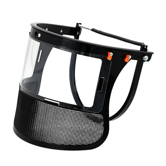 Protector facial para casco de completa Accesorio de protección facial abatible Buena ventilación Soporte de aluminio Malla de mbre de acero