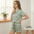 thumbnail image 3 of SOMER Womens Pajama Sets 2 Piece Summer Loungewear Short Sleeve Matching Short Soft Sleepwear for Ladies Cute comfy Pj Set 2026 XL, 3 of 6