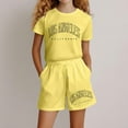 thumbnail image 2 of Gaexia Girl's 2 Piece Outfits Solid Color Sleeveless Top Clothes Casual Blouse and Shorts Summer Shorts Sets Children Kid Girls, 2 of 4