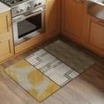 thumbnail image 2 of 2x3 Ft Entryway Area Rug, Beige Yellow Textured Kitchen Rug Runner Washable Floor Mat, Vintage Art Farmhouse Striped Non Slip Indoor Door Mat Throw Carpet for Bathroom Living Room Bedroom, 2 of 8