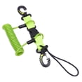 thumbnail image 1 of Underwater camera lanyard clip coiled cable with wrapped cable lanyard for diving accessories with clip quick release green, 1 of 5