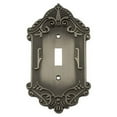 thumbnail image 3 of nostalgic warehouse 720082 victorian switch plate with single toggle, unlacquered brass, 3 of 7