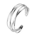 thumbnail image 2 of Flmtop Mode Femmes Bracelet Croisé Multicouche Manchette Ouverte Bijou Cadeau, 2 of 7
