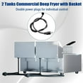 thumbnail image 5 of Commercial Deep Fryer with Basket, Stainless Steel Detachable Countertop Electric Oil Fryer with Temperature Control and Independent Switch, 5 of 6