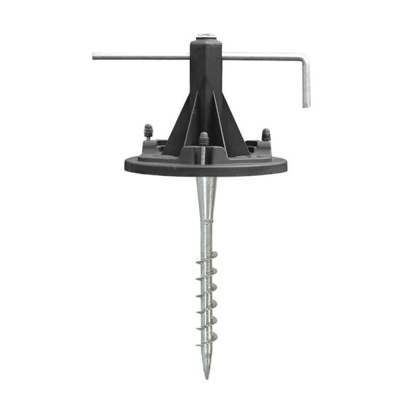 Open Box GAMA SONIC 10 in. Solar Lamp Post Installation Kit with EZ-Anchor In-Ground Auger and Built-in Leveling Tool