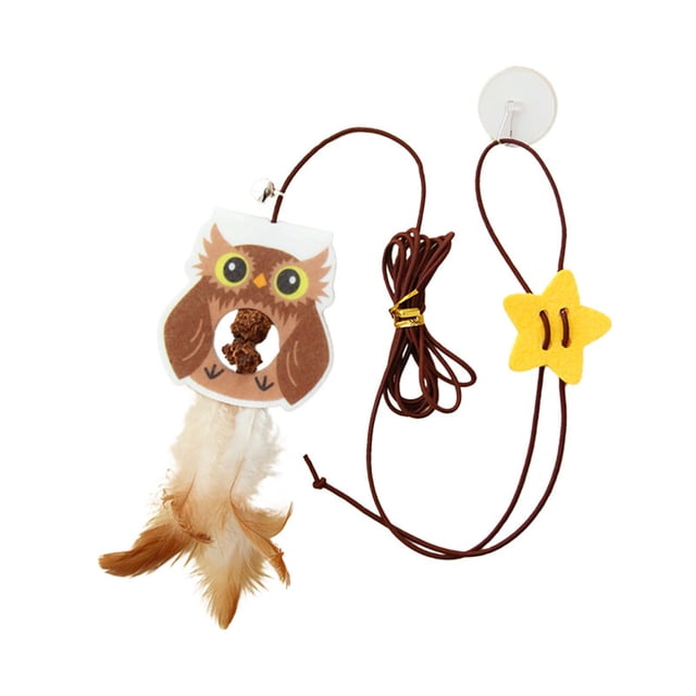 Juguete Colgante Para Gatos, Cordón Elástico De 6,6 Pies, Alivio De La Ansiedad, Juguete Retráctil De Alta Seguridad Para Gatos, Ajustable Con Hierba Gatera Para Puerta