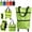 Green, variant on 2-in-1 Foldable Shopping Cart with Wheels, Rolling Grocery Bag, Collapsible Shopping Tote with Adjustable Handle, Large Capacity Reusable for Travel