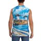 thumbnail image 4 of Balery Greek Island Windmills Painting Camisetas sin mangas para hombre, absorbe la humedad y protege contra el mal olor.-3X-Large, 4 of 7