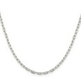 thumbnail image 2 of 925 Sterling Silver Cable Chain Styles Necklace 2.75 mm Elongated Open Link 30 inch, 2 of 4