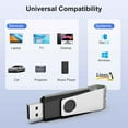 thumbnail image 4 of USB Flash Drive 50PCS 2GB Bulk USB 2.0 Flash Drive Memory Stick USB Drive Thumb Drives USB Stick Swivel Memory Stick Thumb Drives Pen Drive (2GB, 50 Pack, Black), 4 of 5