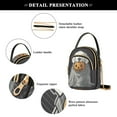 thumbnail image 4 of FORMRS Crossbody Bag for Women Quilted Travel Shoulder Cell Phone Purse with Chain Strap Handbag, White Halloween Dog, 4 of 7