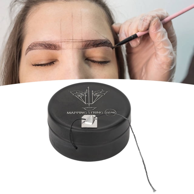 Hilo De Microblading Para Cejas Preentintado Hipoalergénico, 20 M De Longitud, Fácil De Limpiar, Para Tatuadores Y Principiantes, Posicionamiento De La Forma De La Ceja