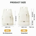 thumbnail image 2 of SYCNB Gym Backpack with Shoe Compartment, Waterproof Lightweight Sport Bag for Men & Women, Casual Travel Swimming Bag, Beige, 2 of 7