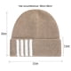 thumbnail image 2 of Gorro de punto para hombres, mujeres y niños, gorros de invierno, gorros clásicos cálidos para uso diario, gorro de lana a rayas simple, 2 of 6