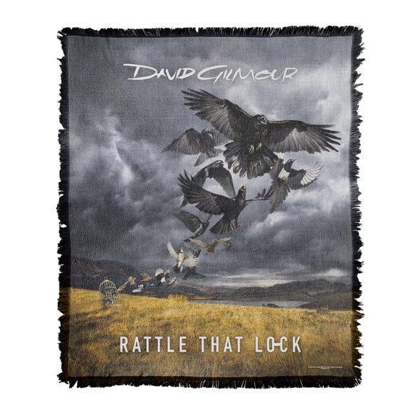 David Gilmour Blanket, 50"x60" Rattle That Woven Tapestry Cotton Blend Fringed Throw Blanket