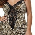thumbnail image 2 of LQCrafK Plus Size Lingerie for Women L-5XL Lace Satin Nightdress Womens Lingerie V Neck Nightwear Satin Sleepwear, 2 of 6