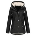 thumbnail image 1 of ebay AliExpress Amazon Solid Color Mid-length Hooded Mountaineering Suit Plus Velvet Jacket Large Size Outdoor Charge Trench Coat LS, 1 of 5
