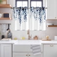 thumbnail image 2 of Blue Eucalyptus Kitchen Curtains Window Panels, Weeping Botanical Leaf Watercolor Insulated Window Treatment Curtain, Grommet Curtains for Bedroom/Living Room/Bathroom, 2 Piece 52"Wx45"L, 2 of 8