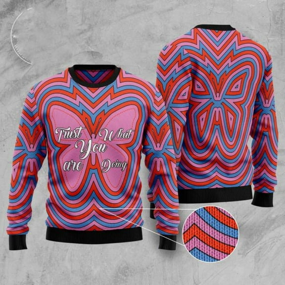 Butterfly Trust Ugly Christmas Sweater, Christmas Sweater, Ugly Sweater, Funny Xmas Sweaters