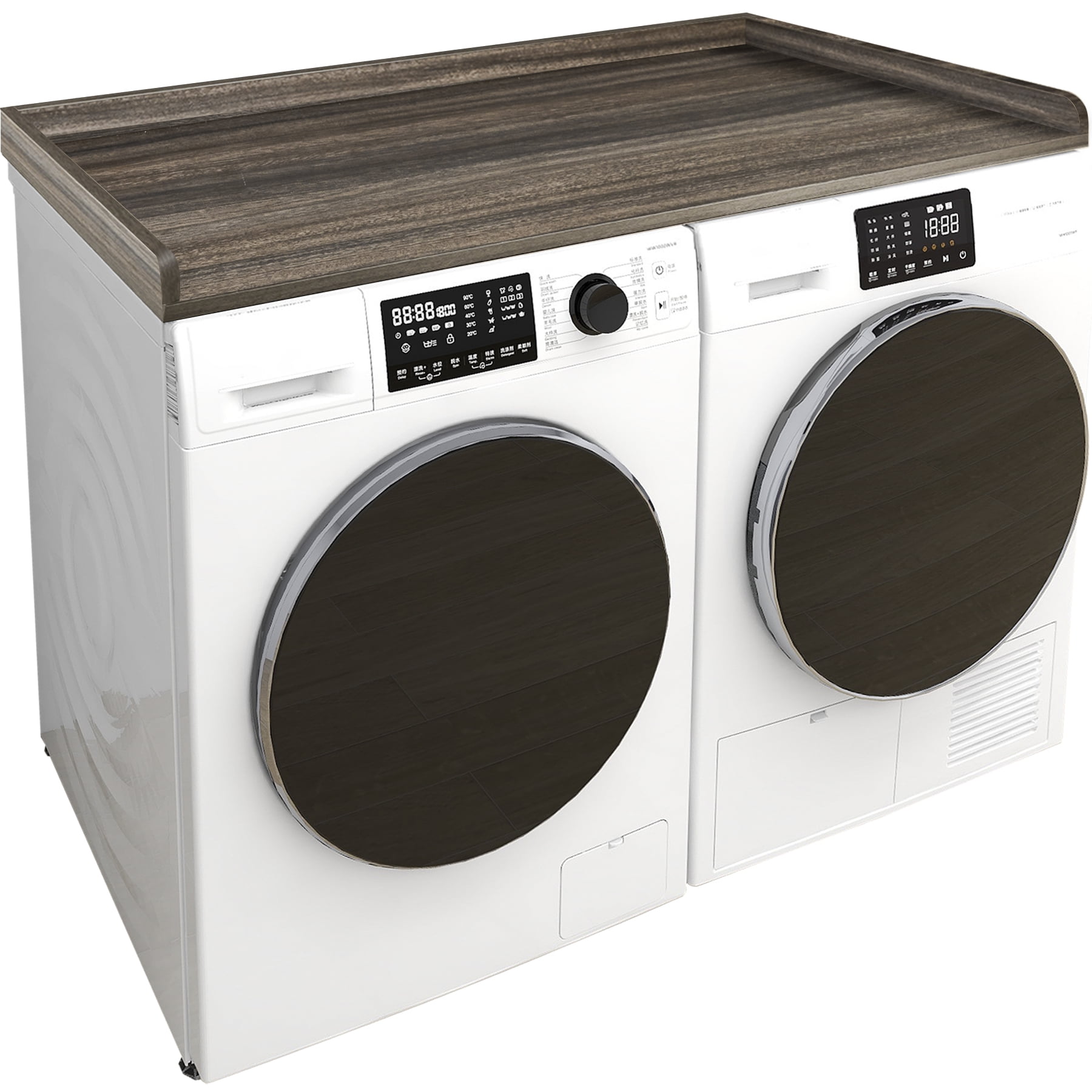 Kaboon Washer Dryer Countertop, Melamine Countertop with Edge Rails