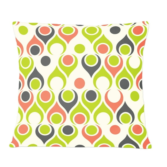 Designart Retro Abstract Drops II' Mid-Century Modern Throw Pillow - 12x20