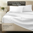 thumbnail image 4 of Superior Egyptian Cotton Eco-Friendly 1200 TC Sheet Set, Full, White, 4 of 13