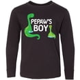 thumbnail image 3 of Inktastic Pepaw's Boy Grandson Long Sleeve Youth T-Shirt, 3 of 5