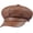 Brown, variant on Faux Leather Newsboy Cap, Vintage Baker Boy Hat for Women, Ideal for Casual/Street Style