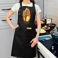thumbnail image 3 of 2 Pack Adjustable Bib Apron with Tree and Sun Design 2 Pockets Perfect for Cooking Kitchen Chef Apron for Men and Women, 3 of 6