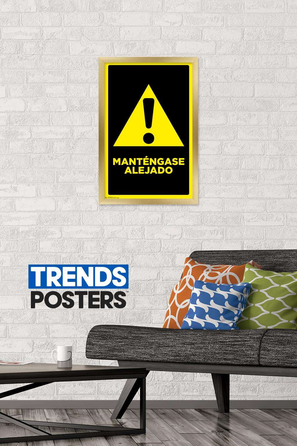 Mantengase Alejado (Keep Out) Wall Poster, 14.725" x 22.375", Framed