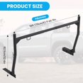 thumbnail image 3 of 2 Pcs Truck Rack, 42.9-66.9inch Width Extendable Steel Ladder Rack, 600 lbs Capacity with 8 Non-Drilling J-Bolts, Heavy Duty Truck Bed Rack Two-Bar Set for Kayak, Surfboard, 3 of 7