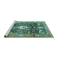thumbnail image 2 of Ahgly Company Machine Washable Indoor Square Animal Turquoise Blue Traditional Area Rugs, 6' Square, 2 of 4