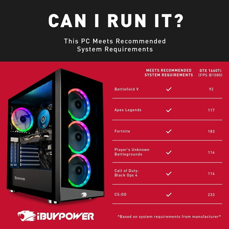 iBUYPOWER Gaming PC Computer Desktop Element 9260 (Intel