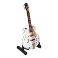 thumbnail image 4 of Mini guitarra blanca exquisita, instrumento musical, adorno artesanal para decoración del hogar y la oficina., 4 of 14