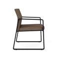 thumbnail image 4 of Gansett Reception Waiting Room Oversize Guest Chair / Black Steel / Brown, 4 of 5