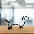 thumbnail image 3 of Metal Dog Minimalist Art Wall Sculpture,Abstract Metal Wire Geometric Line Drawing Art Statue，Metal Dog Wall Decor Minimalist Living Room Wall Decor (Dachshund), 3 of 6