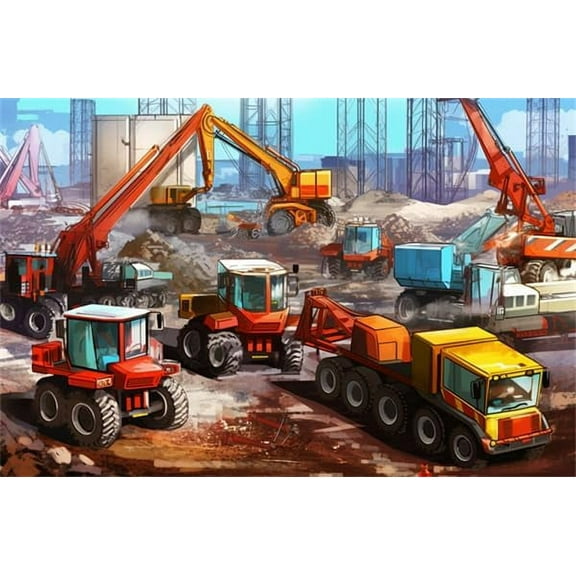 500 Piece Puzzles for Adults gift Construction Vehicles Truck Formation Wooden Decoration Educational Games Large Puzzle Game Toys
