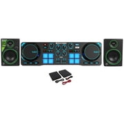 Hercules DJControl Compact USB 2-Deck DJ Controller Mixer + (2) Mackie Monitors