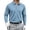 Blue, variant on LWavelet Long Sleeve Polo Shirts for Men Casual Button Dress Knit Golf Shirt Classic Business Office Collared Shirts