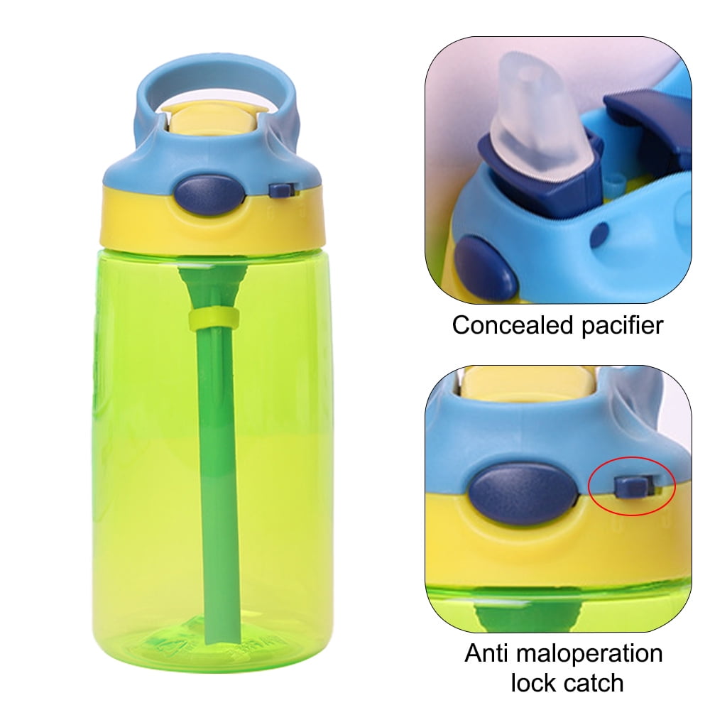 ROISDIYI Kids Water Bottle with Straw for School Tritan Leak Proof 16 OZ Toddler  Water Bottle BPA-Free Spout Lid for Boys & Girls Purple 1 Pack