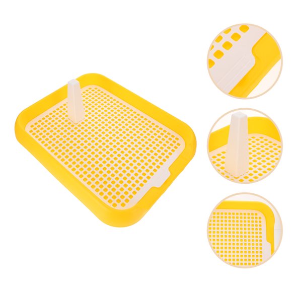 MERRYHAPY Toilet Para Cachorros Plástico Amarillo Con Base Antideslizante Y Rejilla Portátil