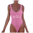 thumbnail image 1 of MKLEKYY Trajes De Baño Mujer Curvy Women Fashion Letter Print Piece Swimsuit Sexy Bikini Swimwear Bathing Sleeveless Backless Swimsuit 1720, 1 of 4