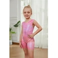 thumbnail image 3 of Gymnastics Leotards for Girls Sparkly Hearts Ballet Unitard with Shorts One-Piece Biketards Outfits for Toddler 2-8T, 3 of 6